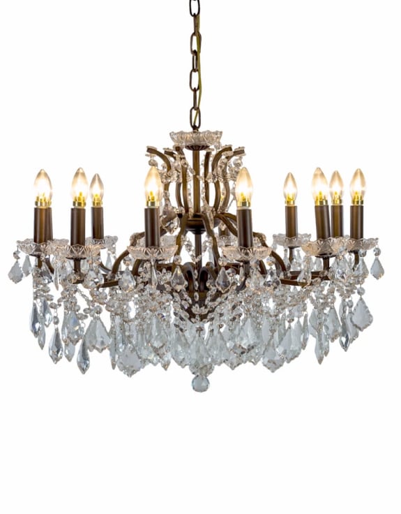 12 Arm Bronze Chandelier