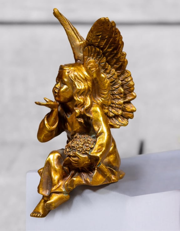 Antique Gold Angel Ornament
