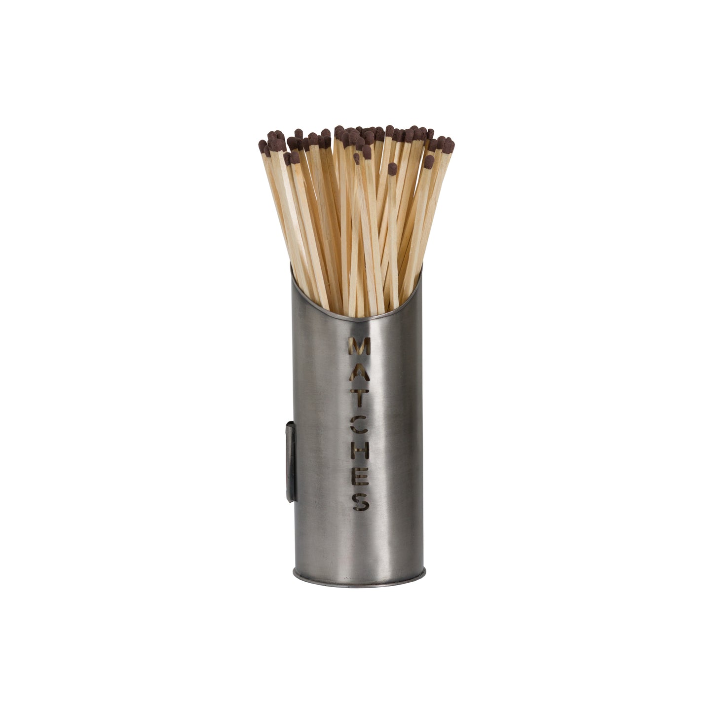Pewter Finish Logs, Kindling Bucket And Matchstick Holder