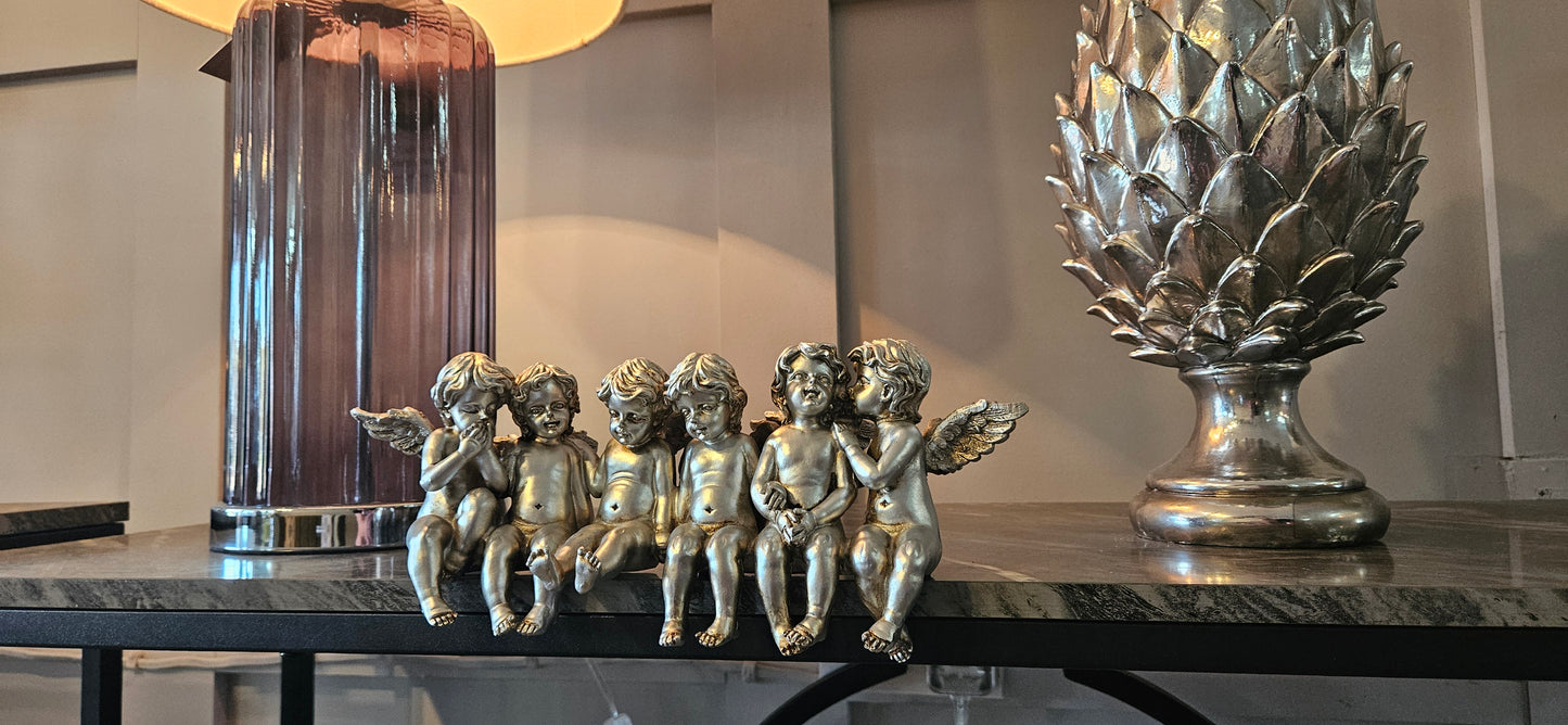 Row of Cherubs Silver