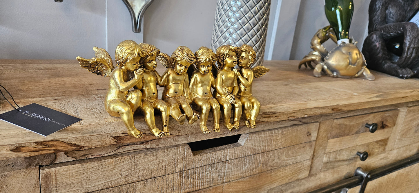 Row of Cherubs Gold