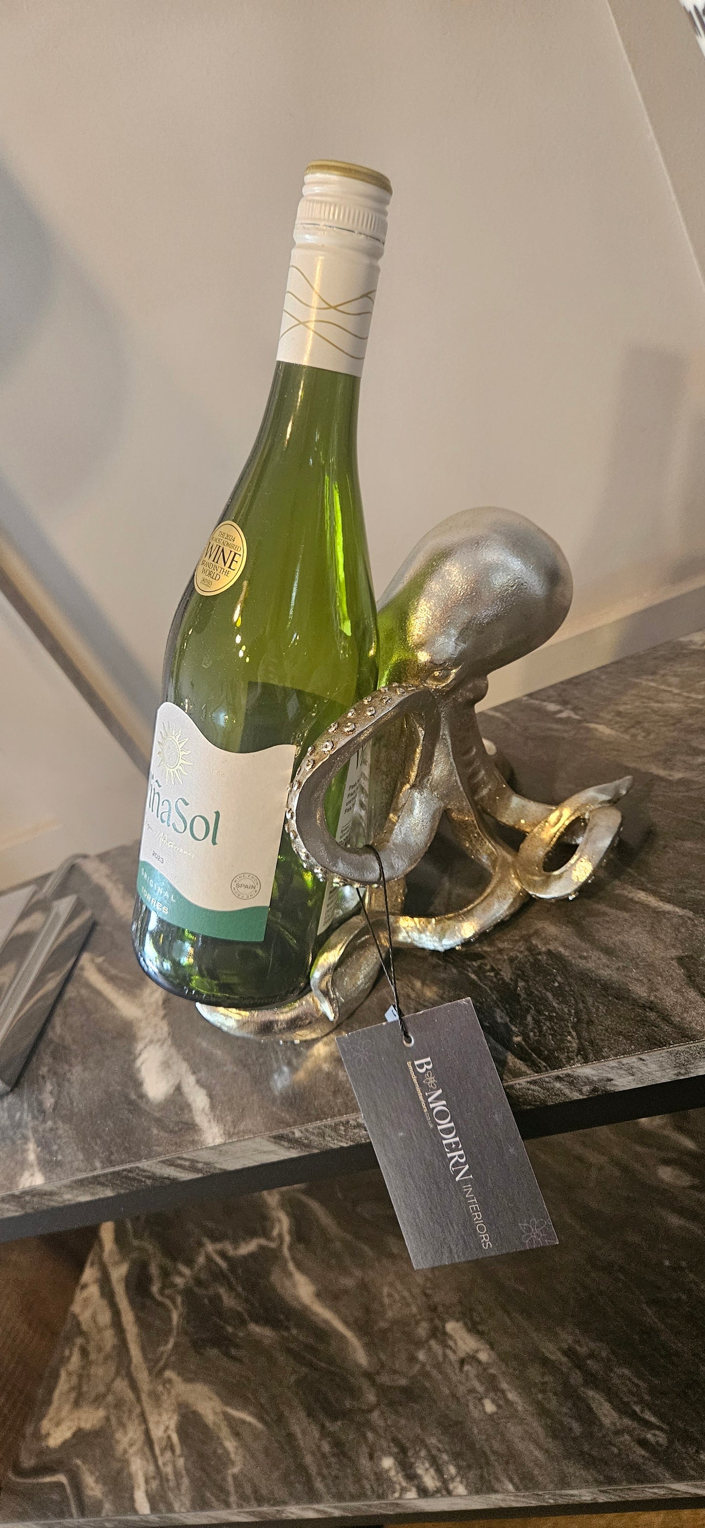 Silver Octopus Wine Bottle Holder