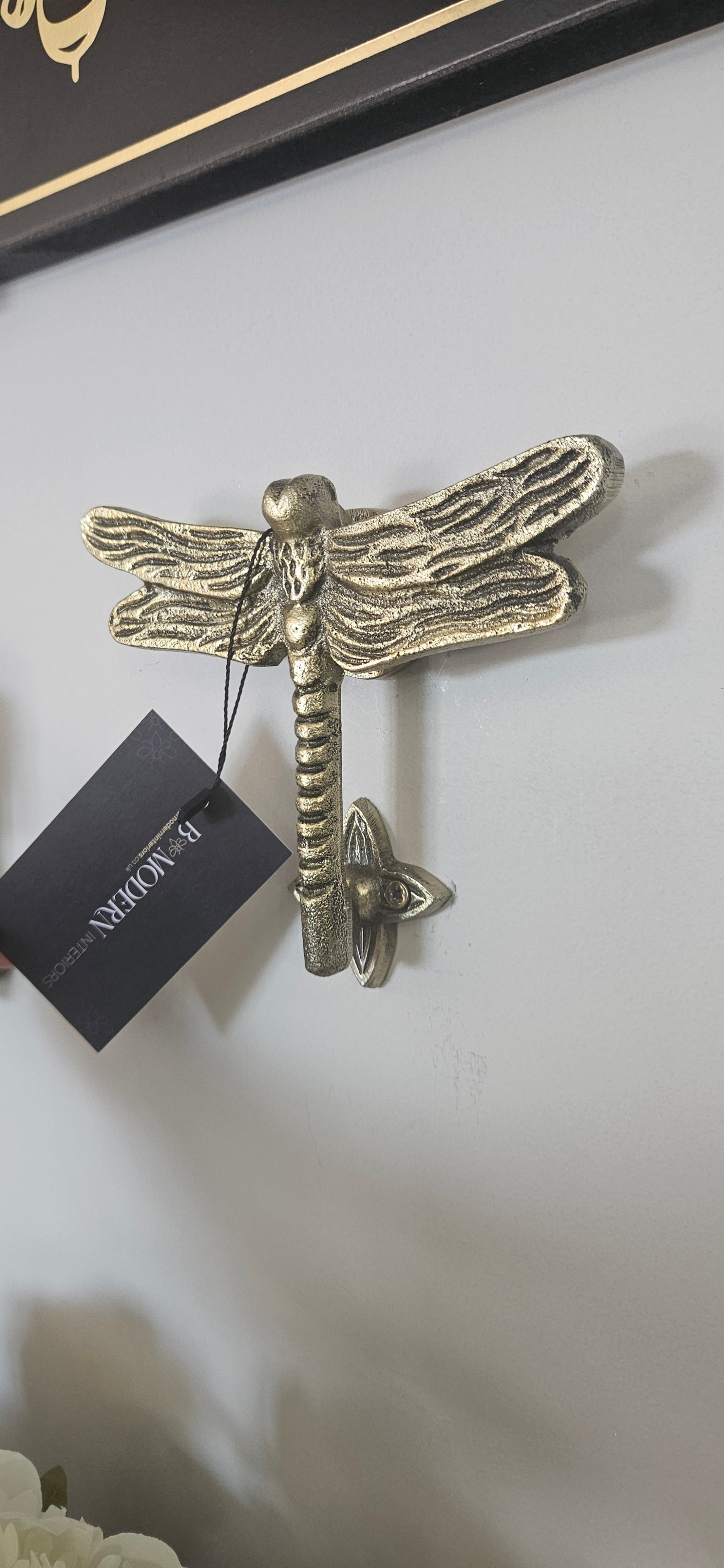 Dragonfly Door Knocker Antique Gold