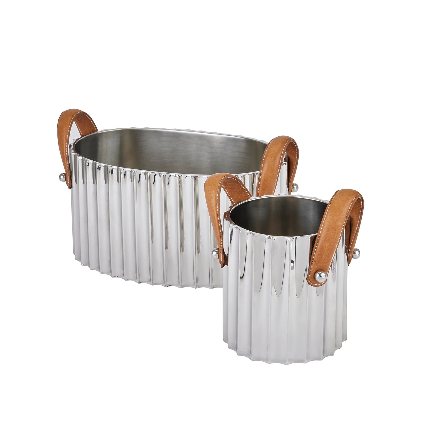 Fluted Silver Cooler