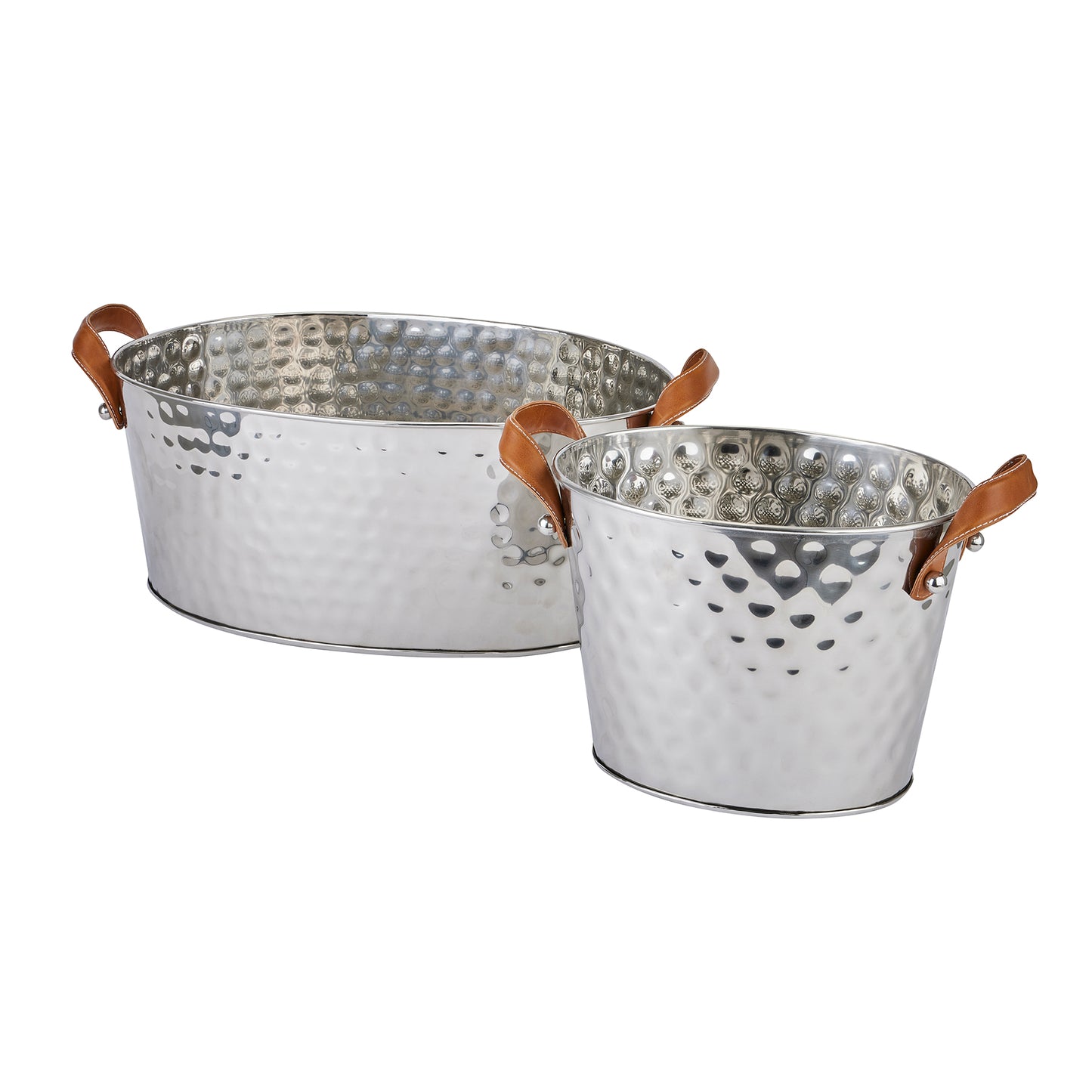 Large Hammered Silver Cooler