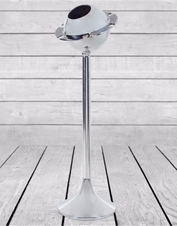 Floorstanding Wine Bottle Holder with Glasses