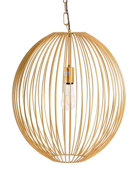 Gold Extra Large Wire Sphere Ceiling Light