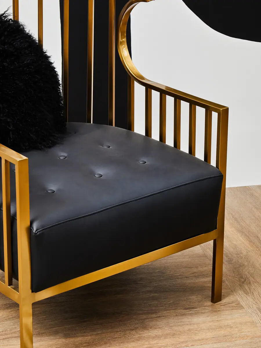 Dianna Gold Cage Chair