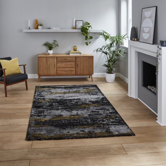 Chloe Black/Gold Rug