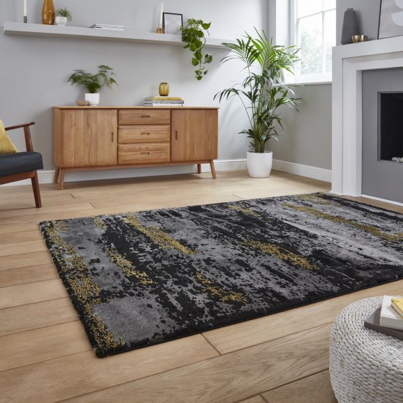 Chloe Black/Gold Rug