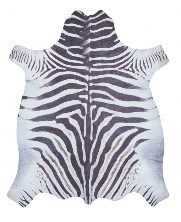 Faux Zebra Print Rug
