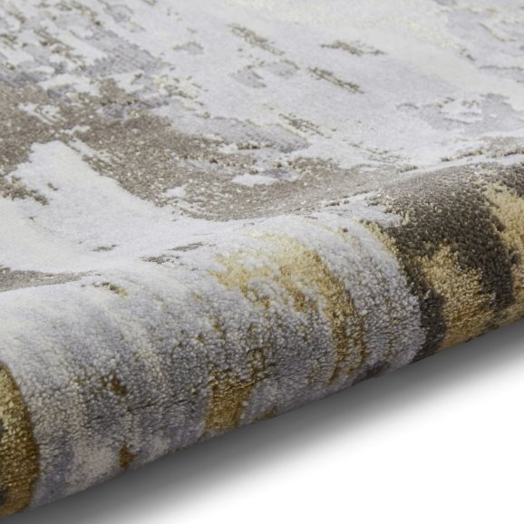 Leo Gold/Grey Abstract Rug