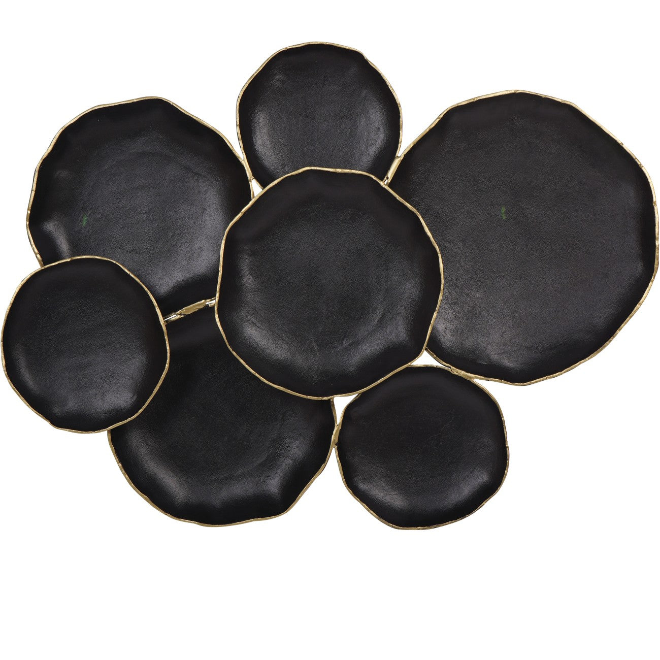 XL Black and Gold Metal Abstract Wall Decor