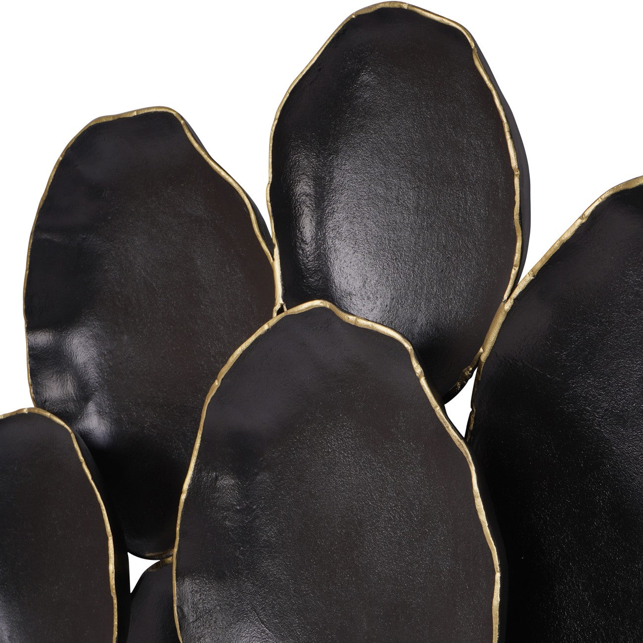 XL Black and Gold Metal Abstract Wall Decor