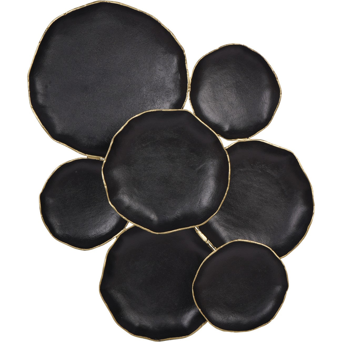 XL Black and Gold Metal Abstract Wall Decor