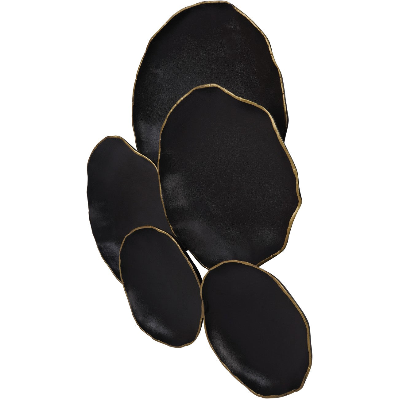 Black and Gold Metal Abstract Wall Decor