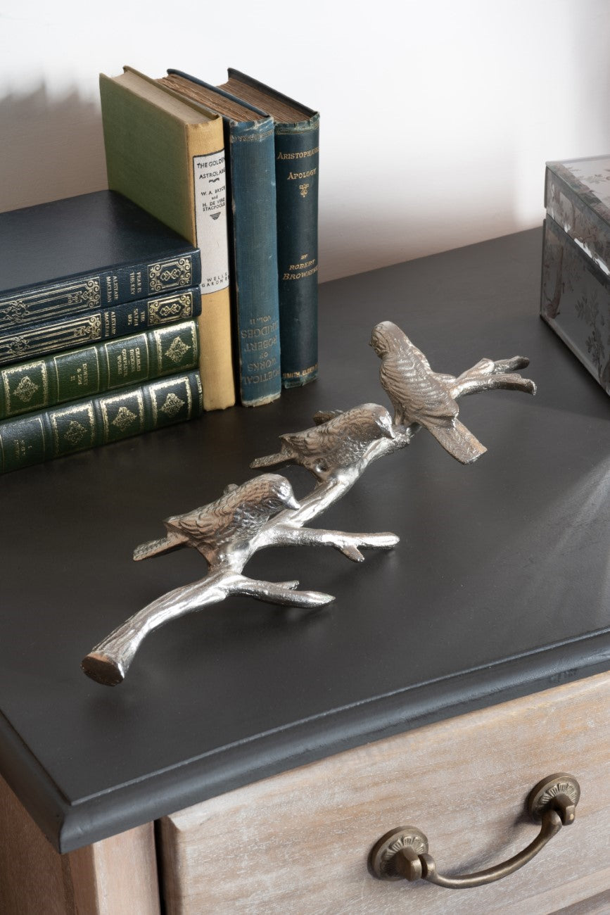 Silver Pretty Birds Ornament