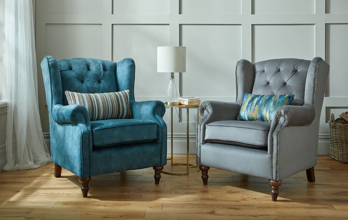 Buttoned Wingback Chair