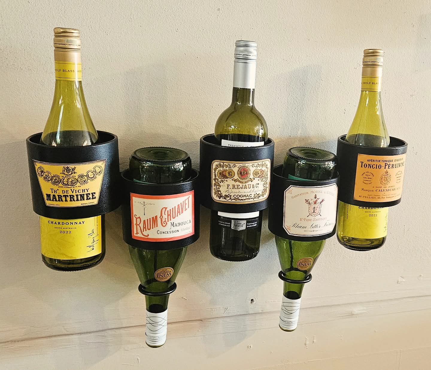 Vintage French Style Wall Mounted Wine Bottle Holder