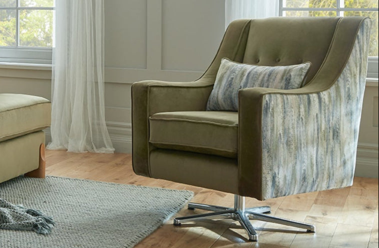 Lux Swivel Chair Plush Khaki