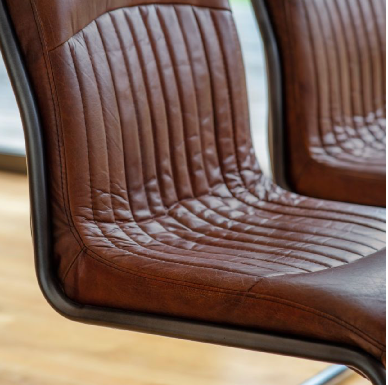Pair of Latham Tan Dining Chairs