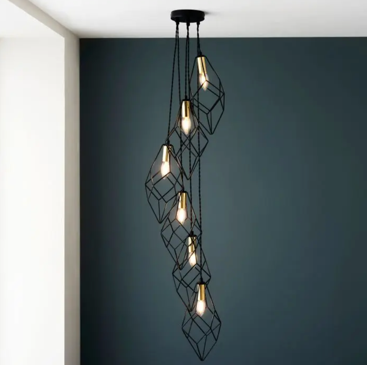 Johnson Black/Gold Pendant Light