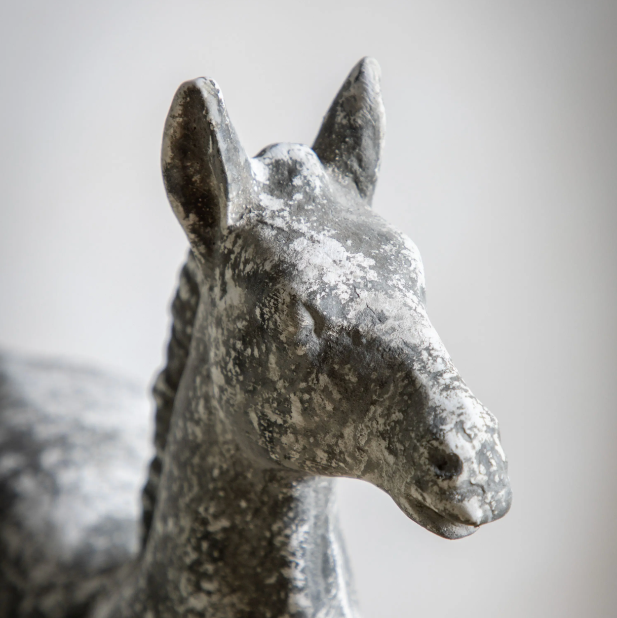 White Antique Horse Ornament