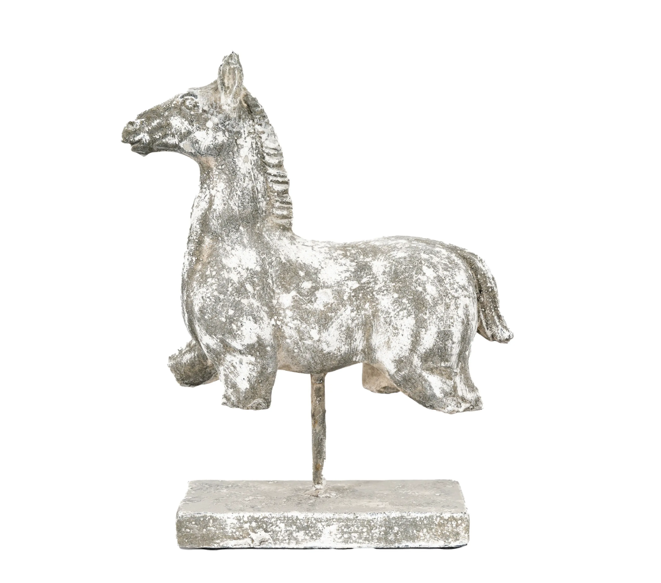White Antique Horse Ornament
