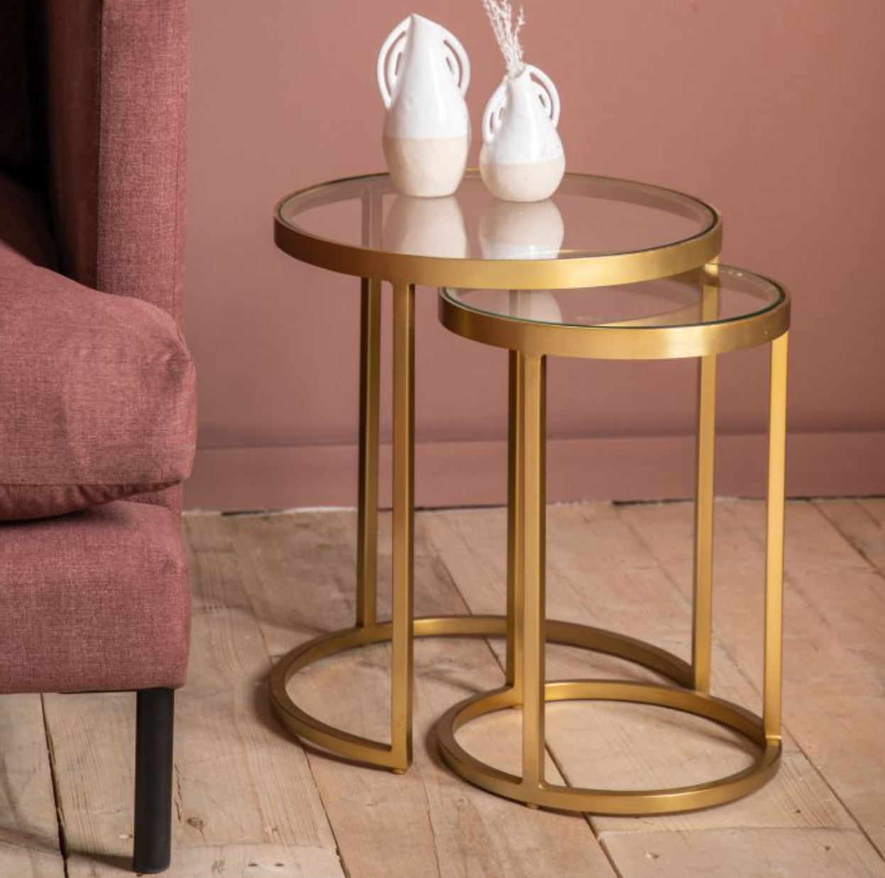 Rhian Nest of Tables Gold