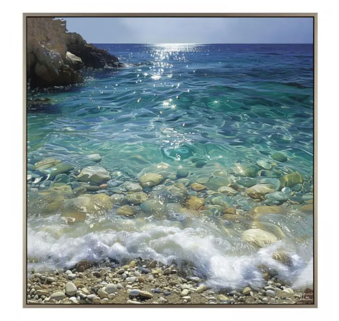 Crystal Clear Framed Canvas Wall Art