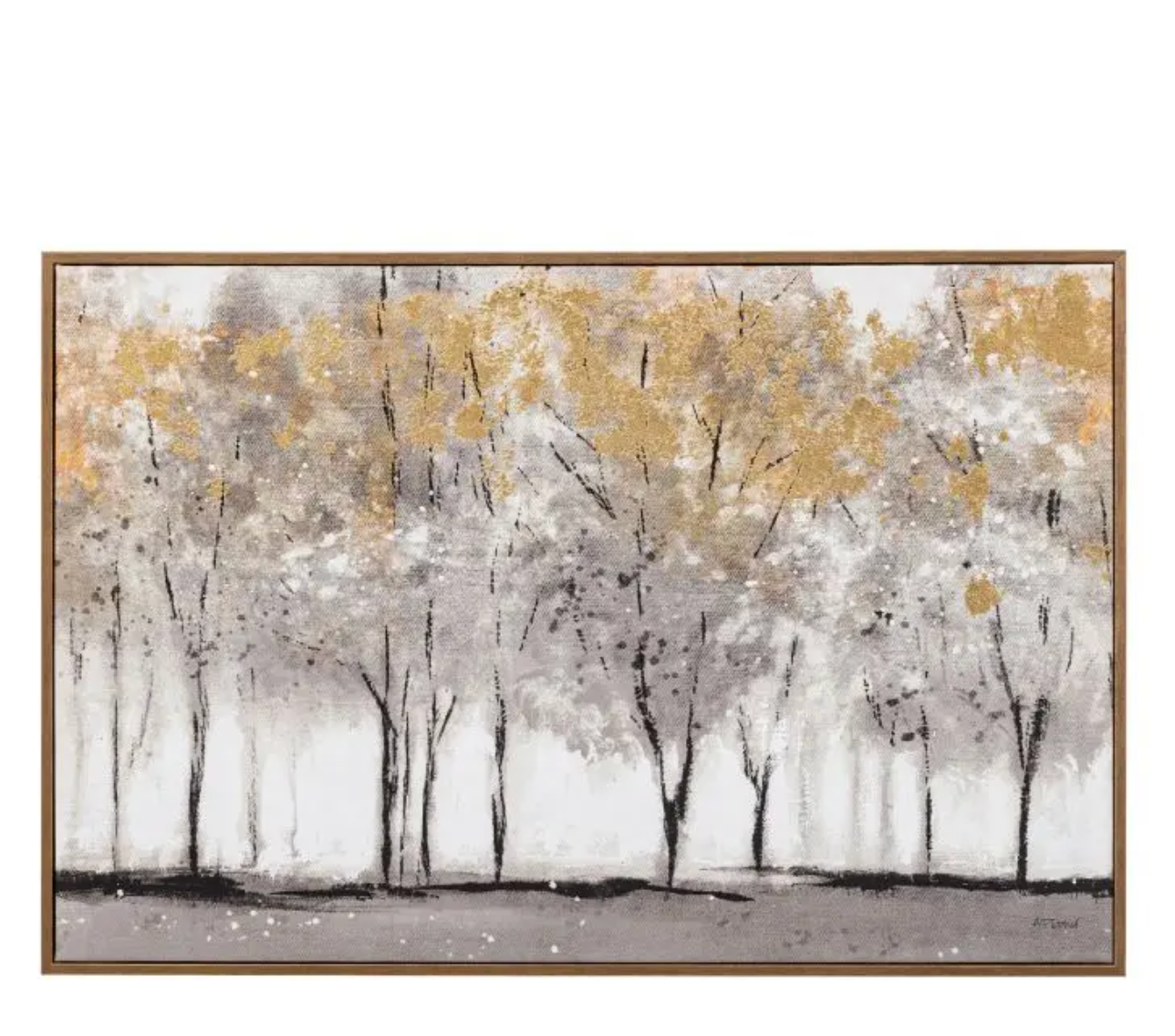 Golden View Framed Canvas