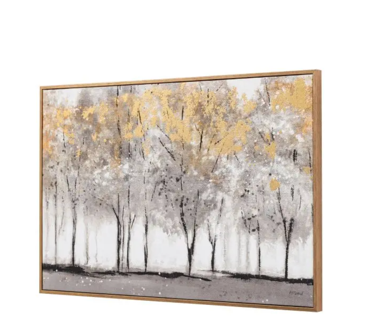 Golden View Framed Canvas
