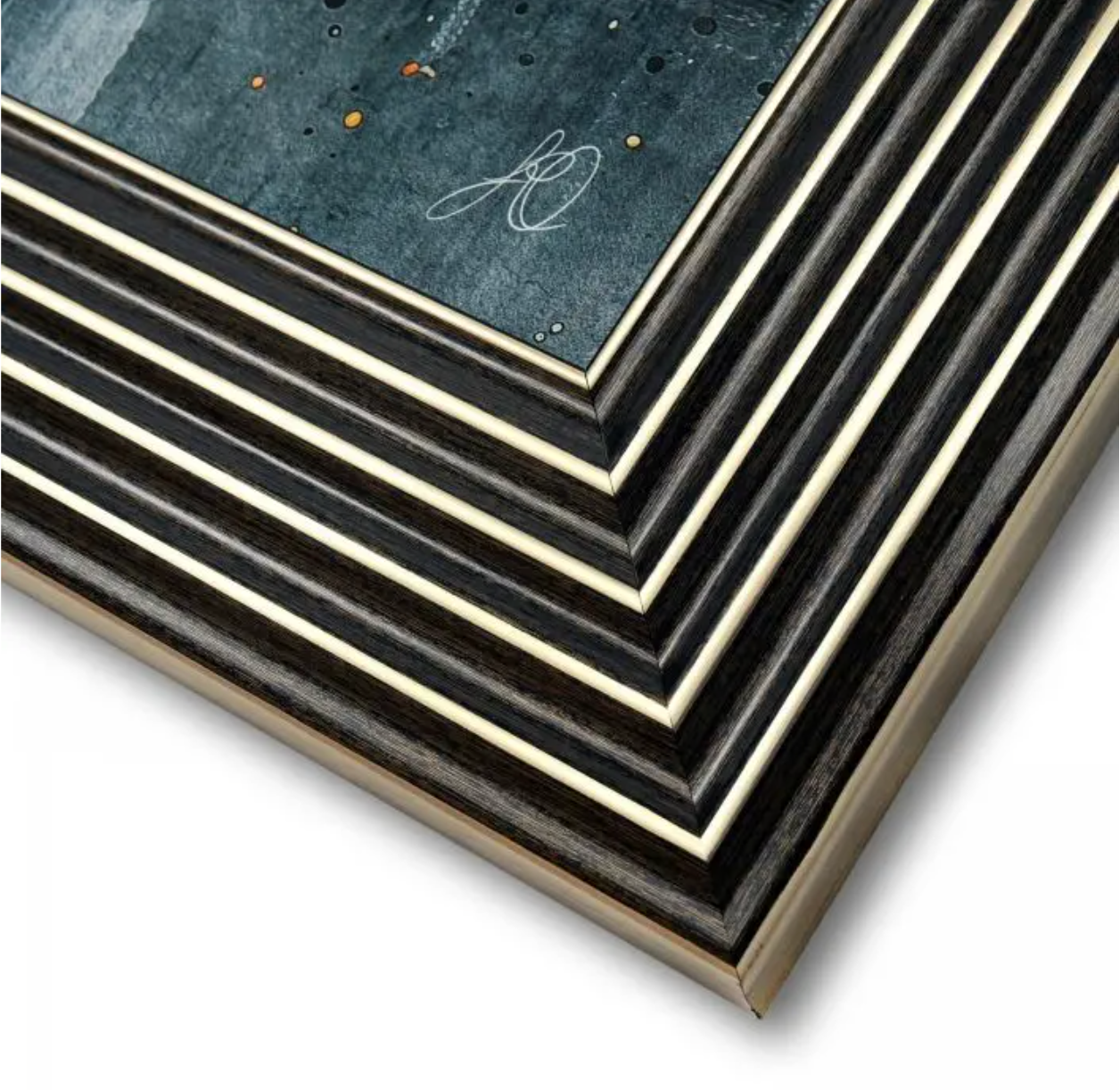 Multi Tree Framed Canvas Wall Art