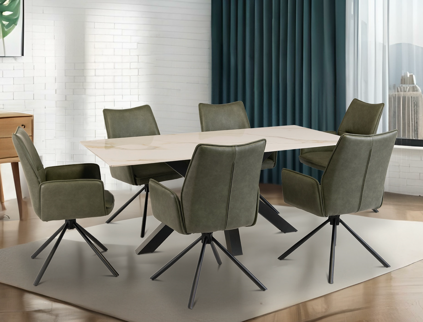 Candice White Dining Set