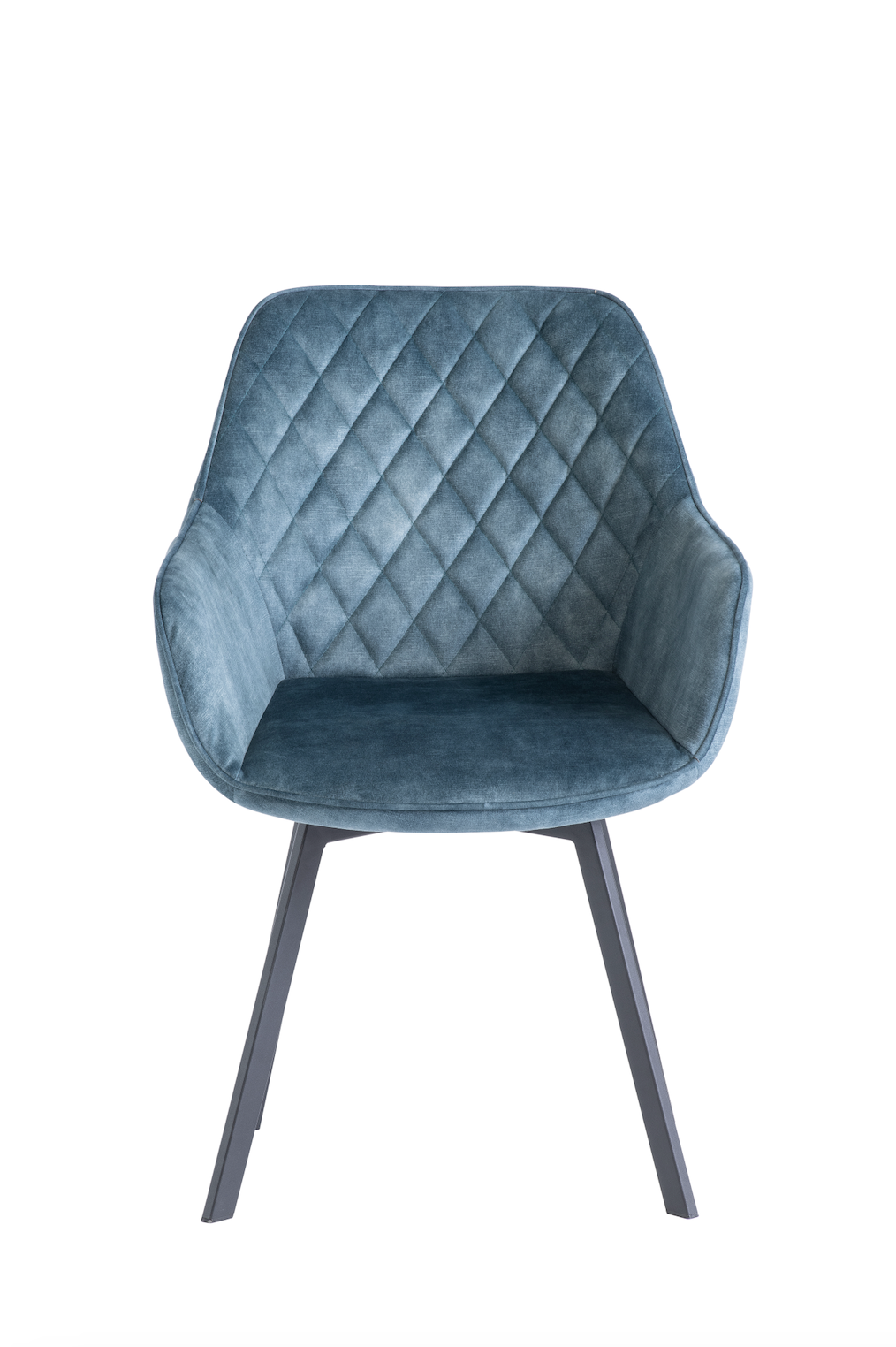 Pair of Venice Blue Swivel Dining Chairs