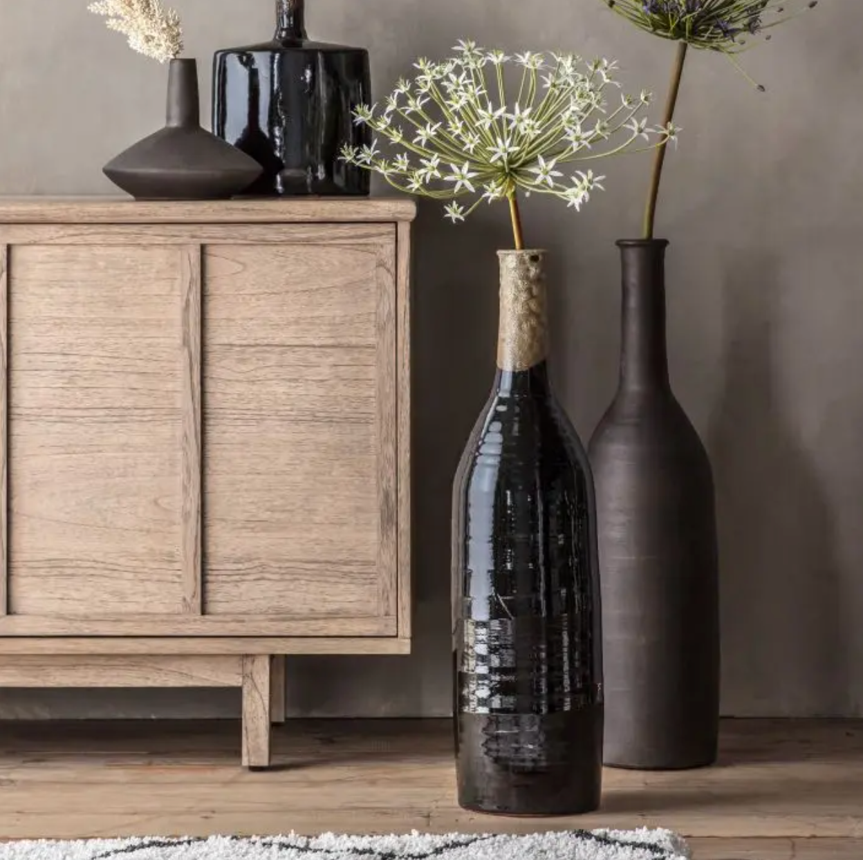 Tall Bottle Lava Vase
