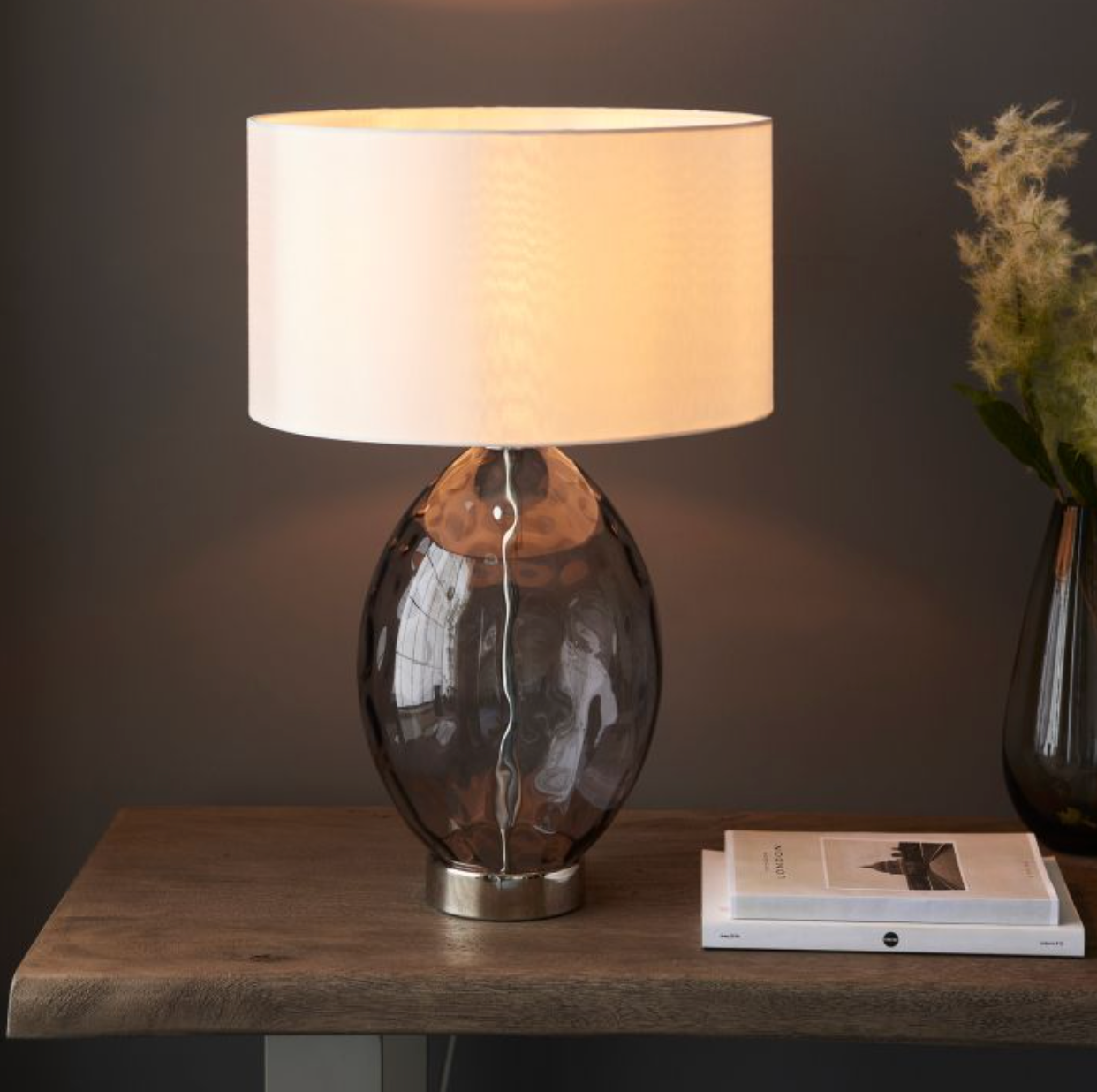 Erona Smoked Table Lamp
