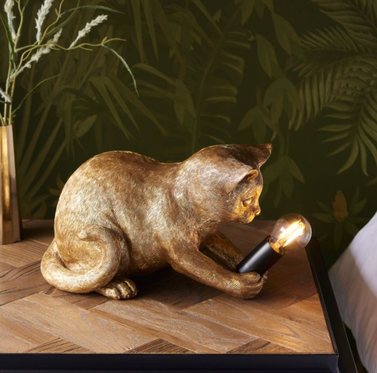 Playful Paws Gold Table Lamp