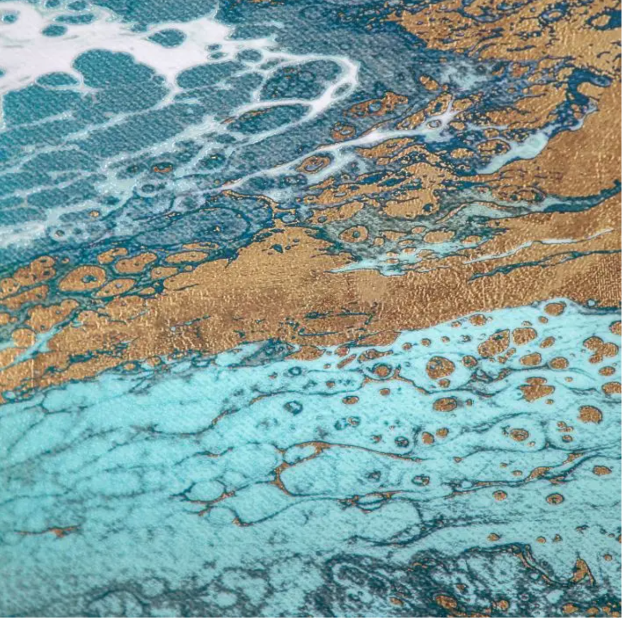 Aqua Framed Canvas