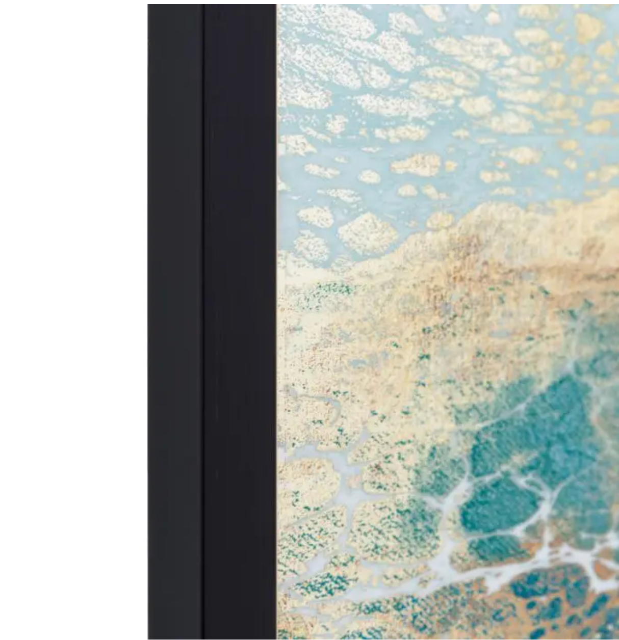 Aqua Framed Canvas