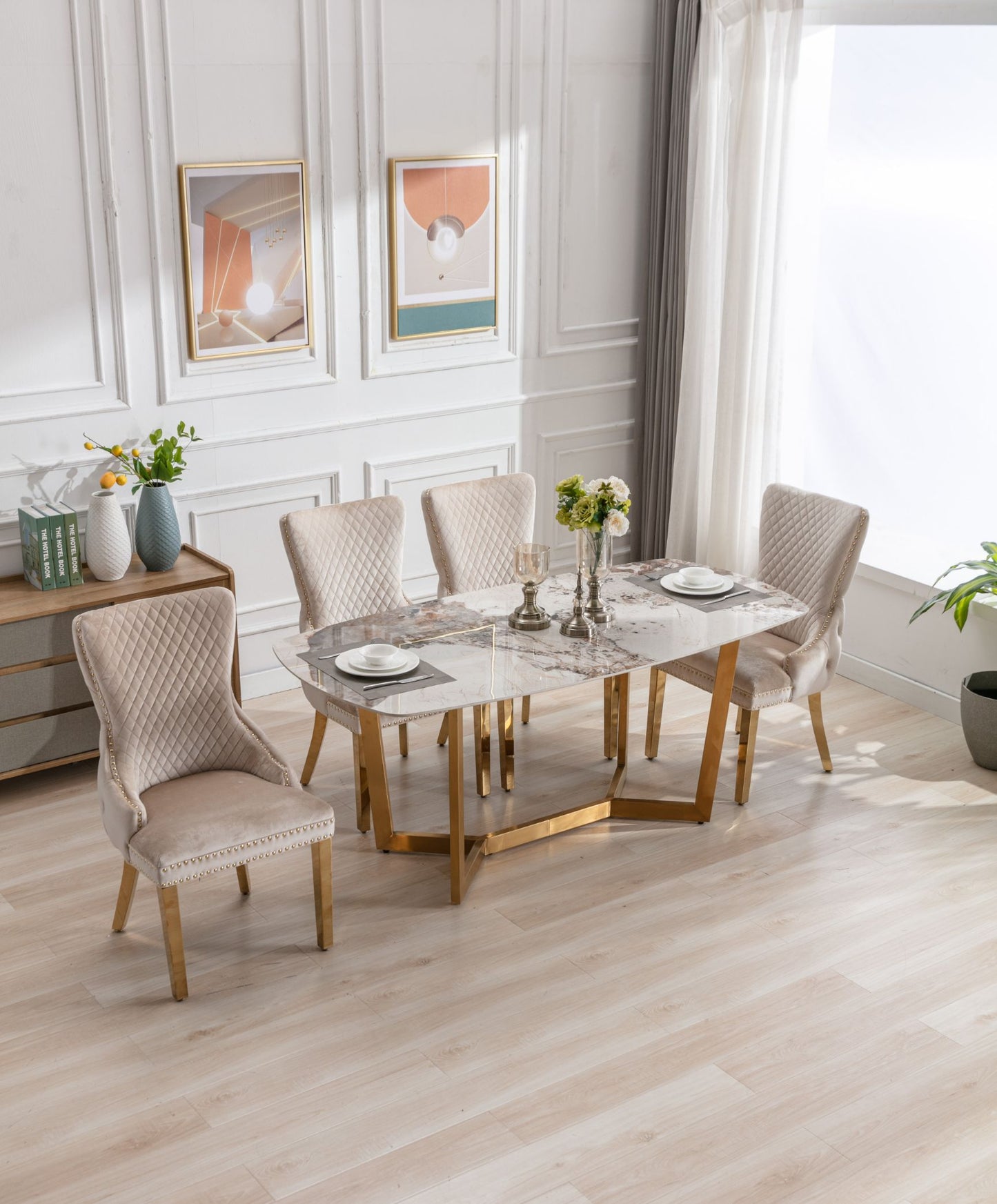 Orlena Dining Table and 4 Chairs