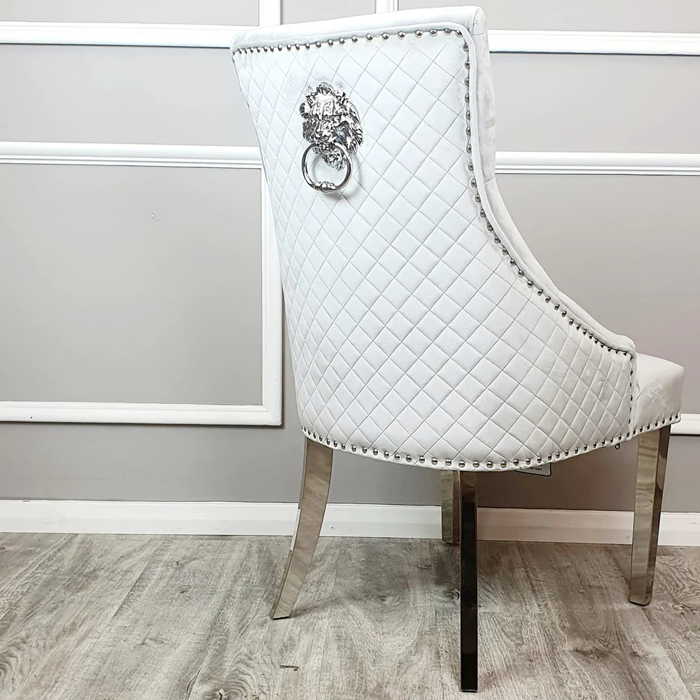 Silver Lucy 1.6 Dining Table and Chelsea Dining Chairs
