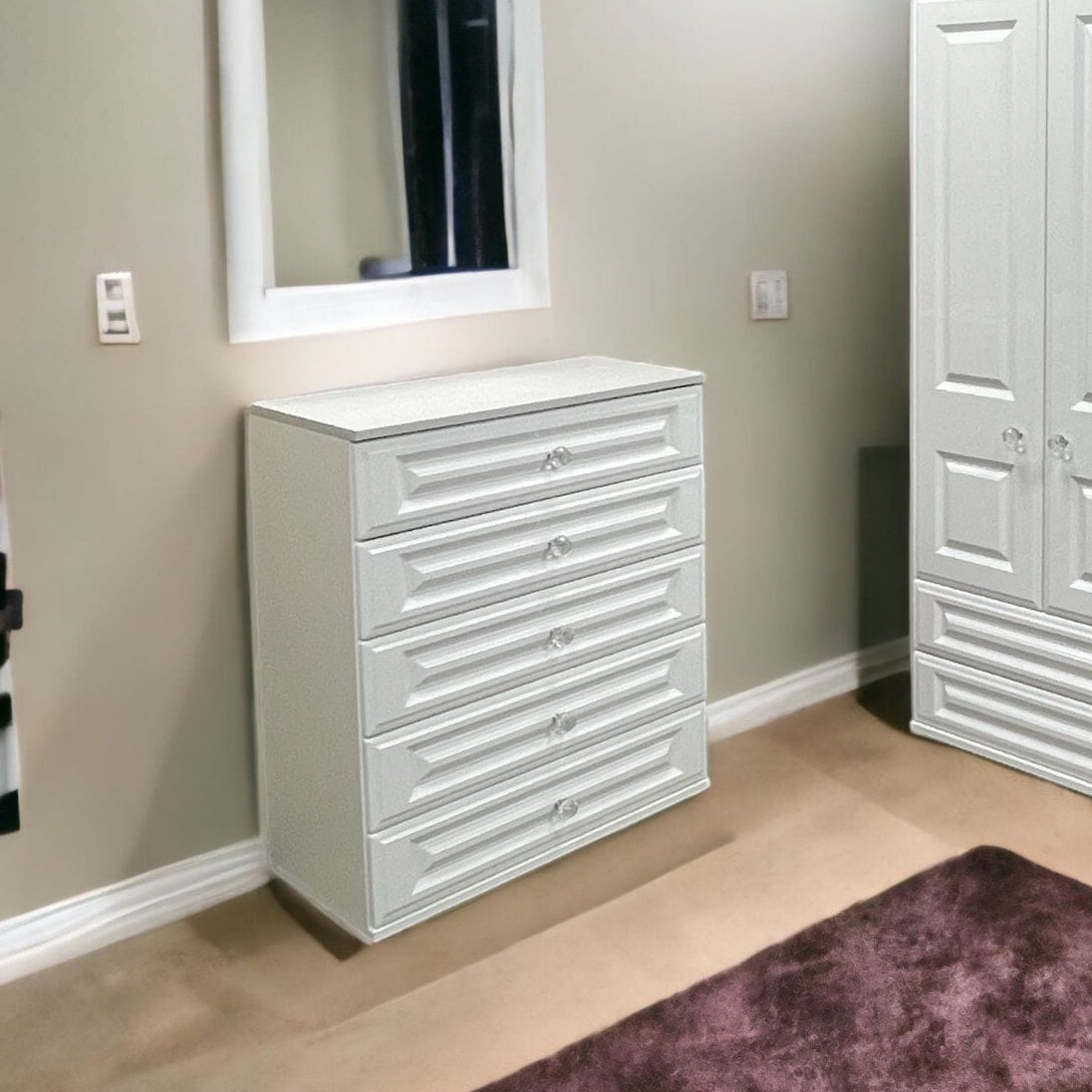 Parama Gloss 5 Drawer Chest