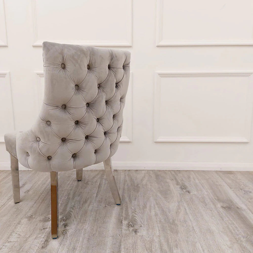 Louis Dining Table and Florence Buttoned Chairs