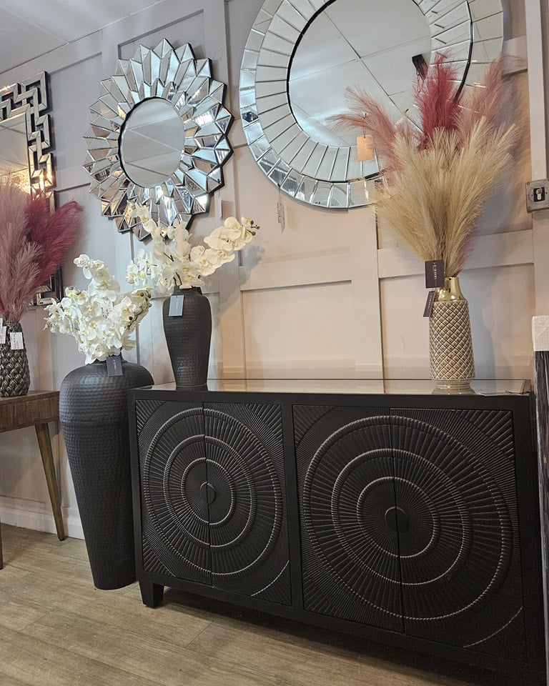 Swirl Black Large Sideboard
