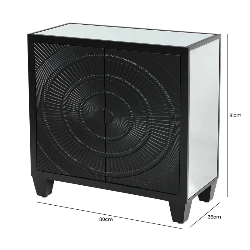 Swirl Black 2 Door Sideboard