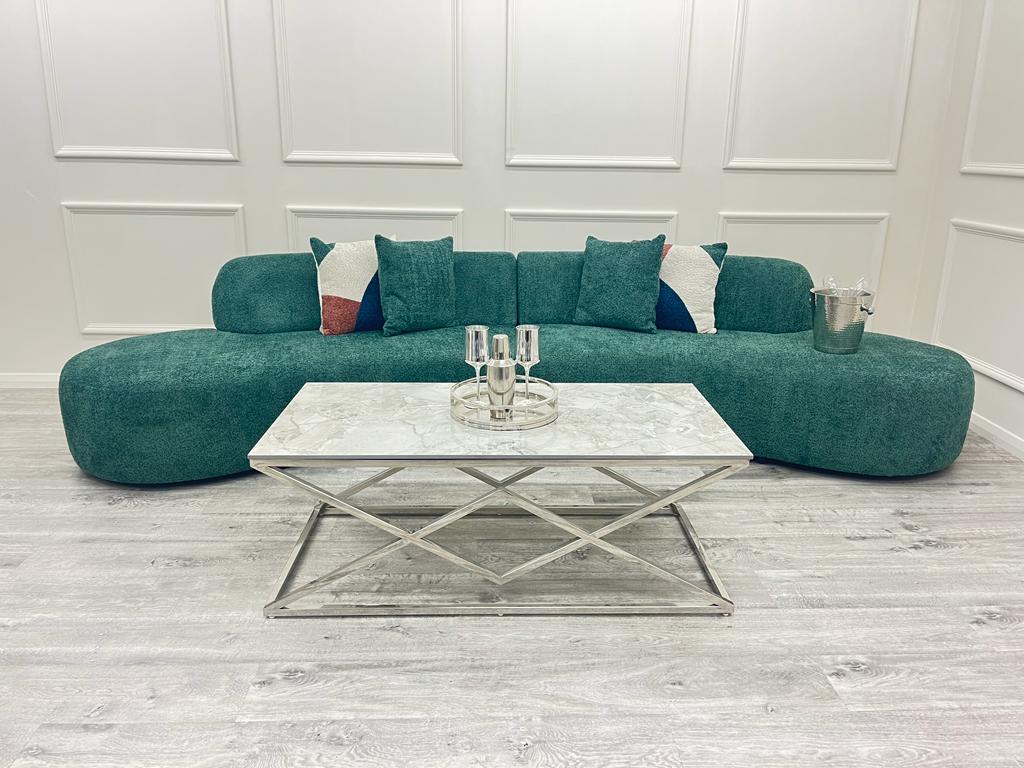 Paris Boucle Curved Sofa