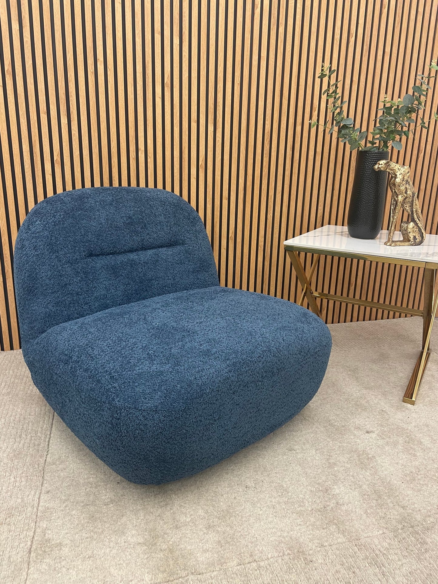 Paris Boucle Swivel Accent Chair