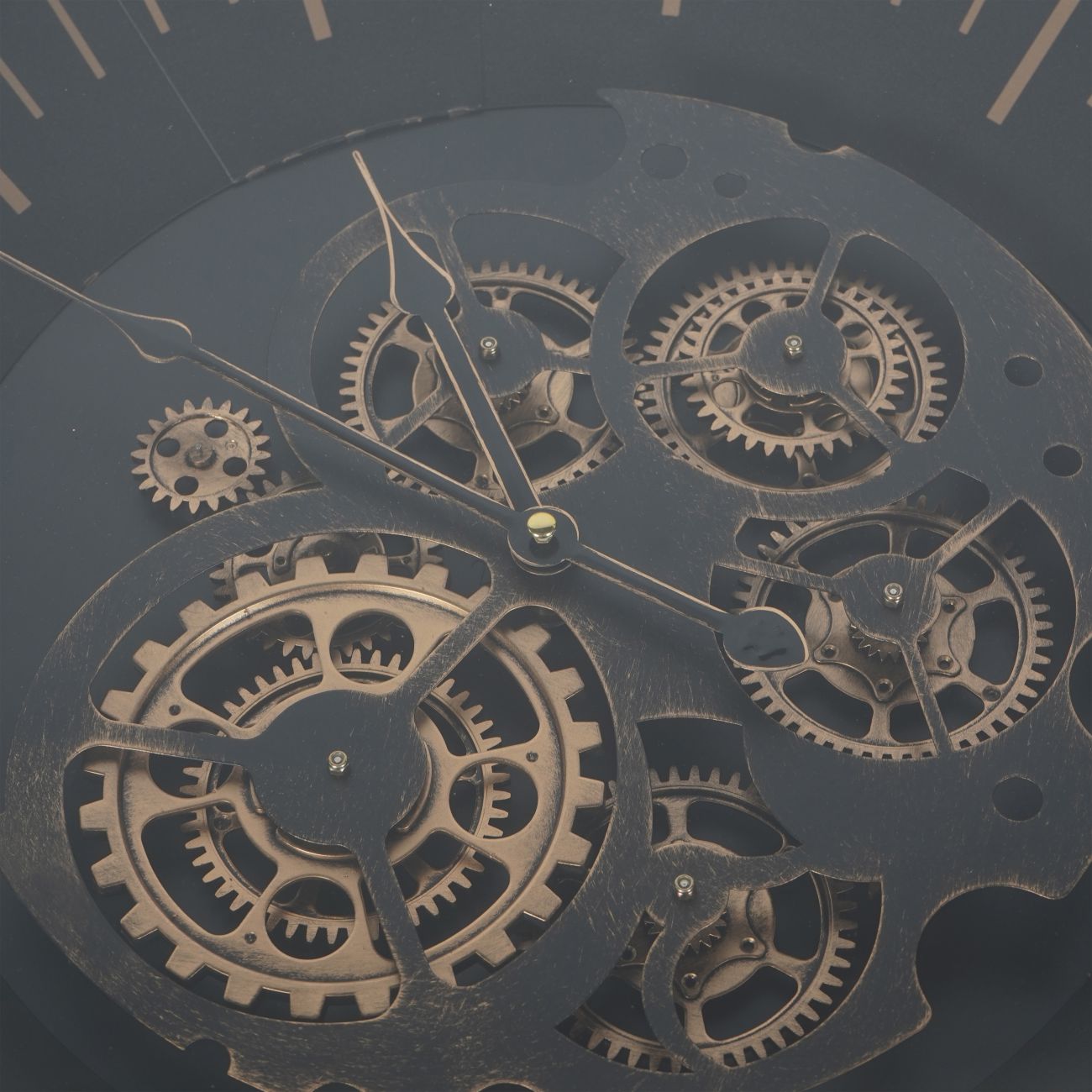 Royal Cog Clock Side Table Black/Gold