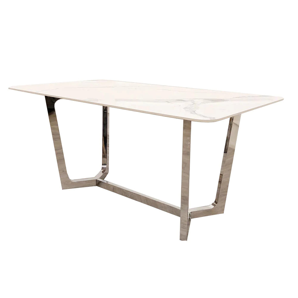 Silver Lucy 1.6 Dining Table and Chelsea Dining Chairs